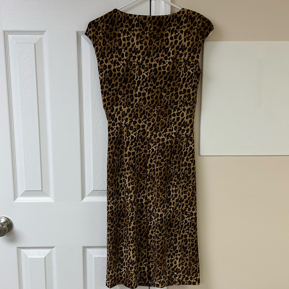 Lauren Ralph Lauren Leopard Print Faux Wrap Dress - Picture 5 of 5